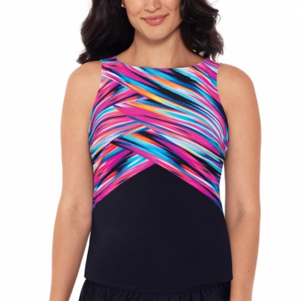 Reebok Women's Wrapped in Perfection Tankini Top